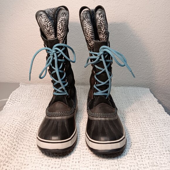 Sorel women's 'Joan of Arctic' knit liner mid calf snow winter boots sz 9 - Picture 2 of 12